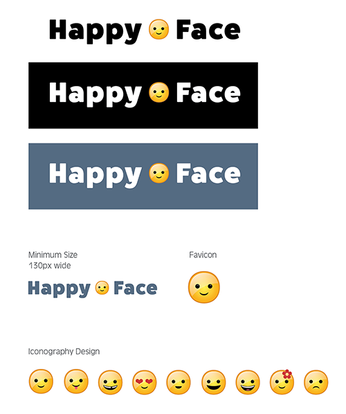 Happy Face logo variations